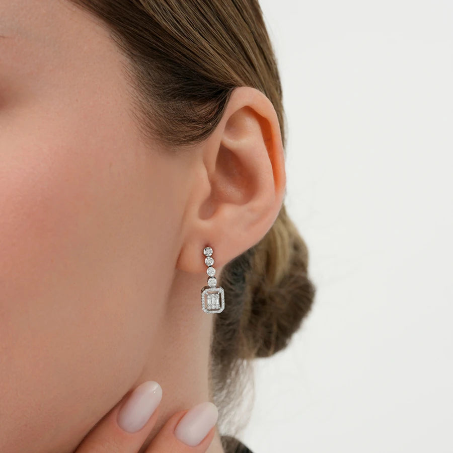 0.30 ct. Diamant Baguette Ohrringe