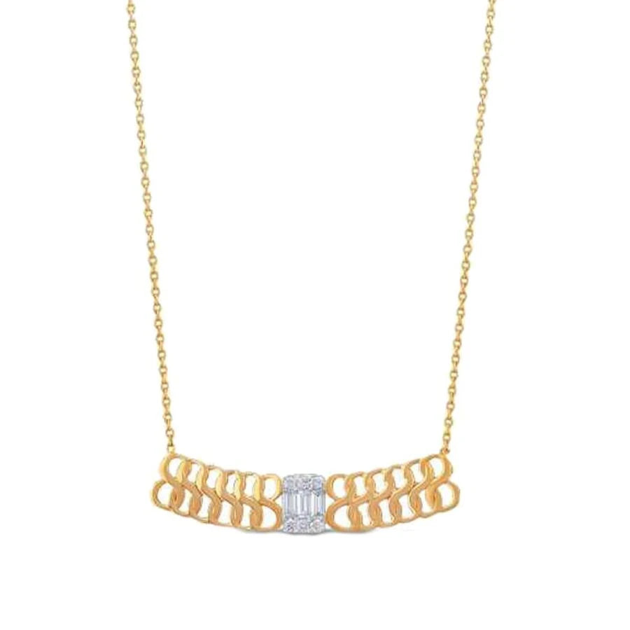 0.31 ct. Diamant Baguette Halskette