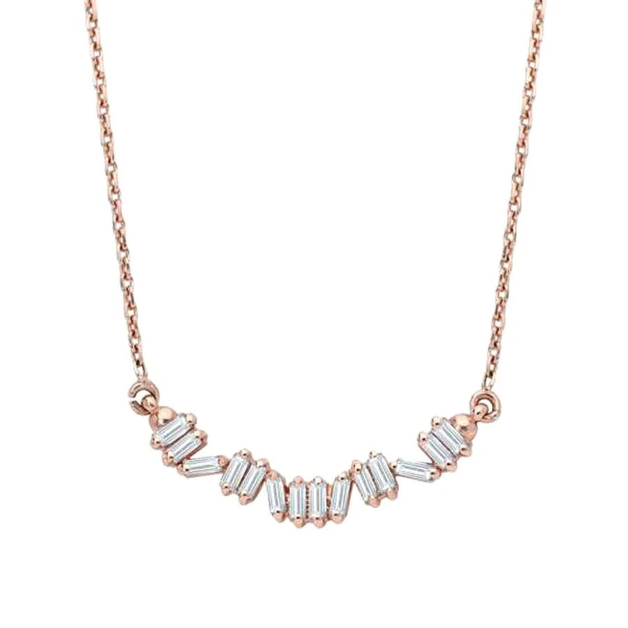 0.21 ct. Diamant Baguette Halskette