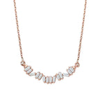 0.21 ct. Diamant Baguette Halskette