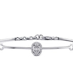 0.15 ct. Diamant Baguette Armreif