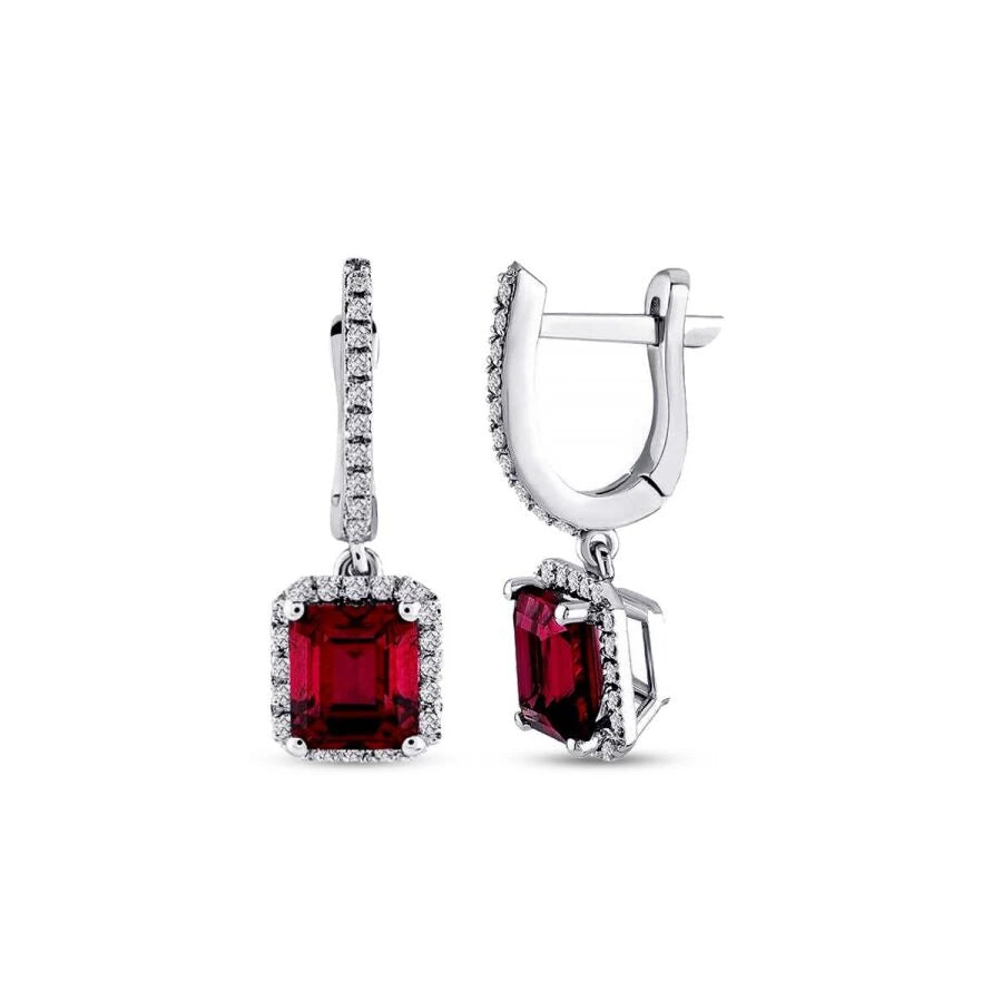 2.22 ct. Diamant Rubin Ohrringe