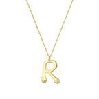 0.02 ct. Diamant R-Buchstabe Halskette