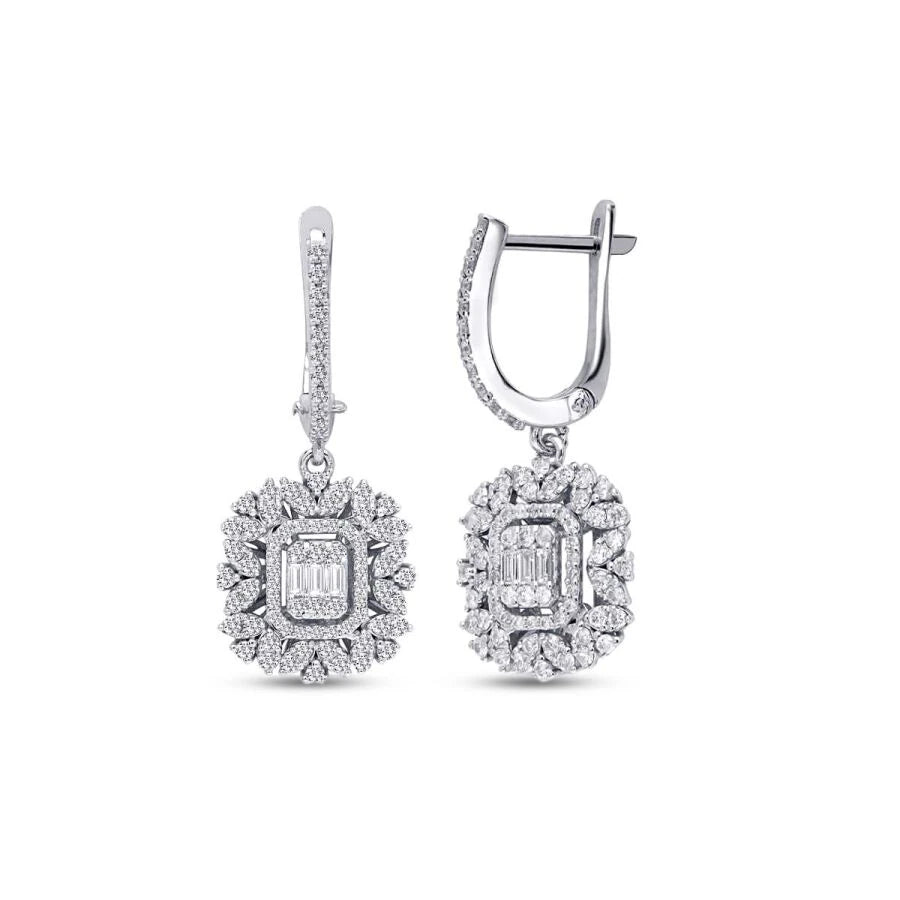 0.99 ct. Diamant Baguette Ohrringe