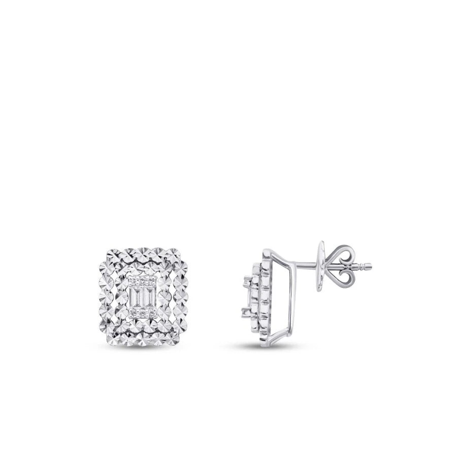 0.19 ct. Diamant Baguette Ohrringe