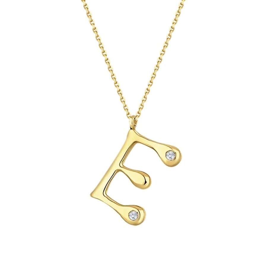 0.04 ct. Diamant E-Buchstabe Halskette