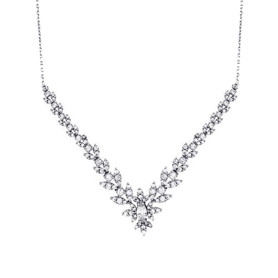 Gold Collier Halskette mit Steinen