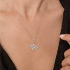 0.57 ct. Diamant Baguette Halskette