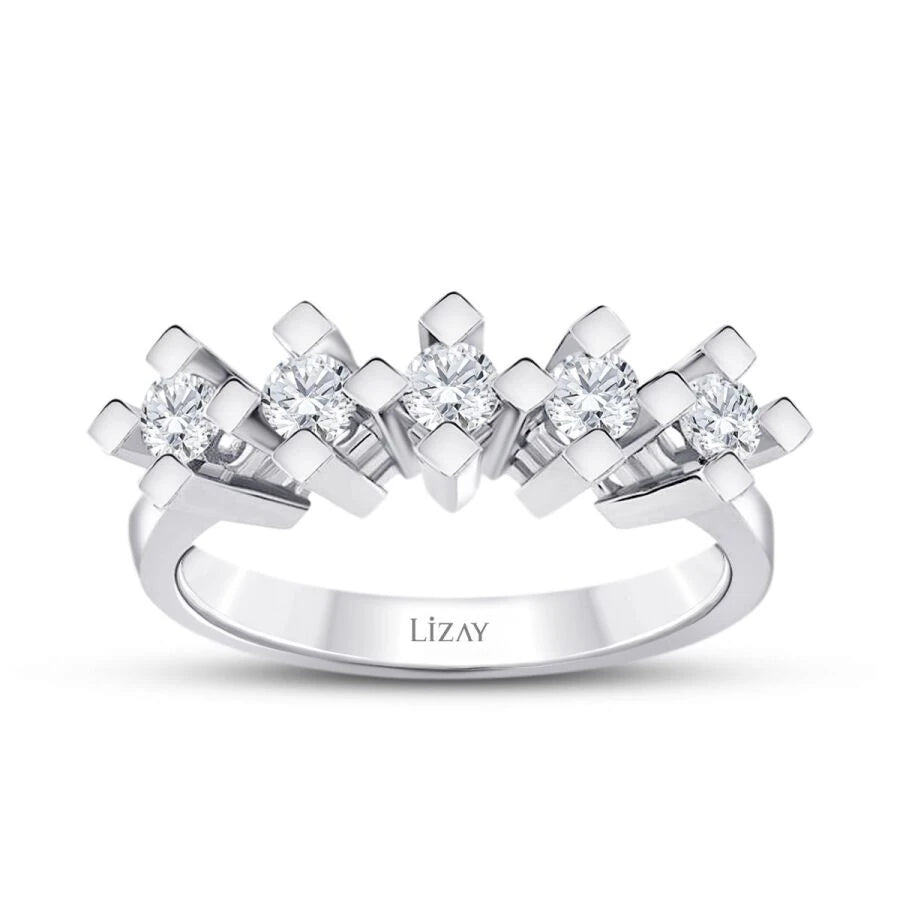 0.70 ct. Diamant Fünf-Stein Ring