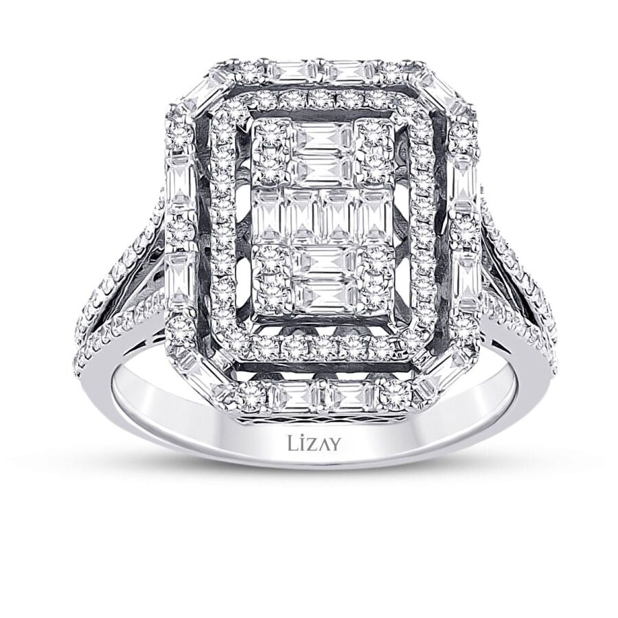 0.64 ct. Diamant Baguette Ring