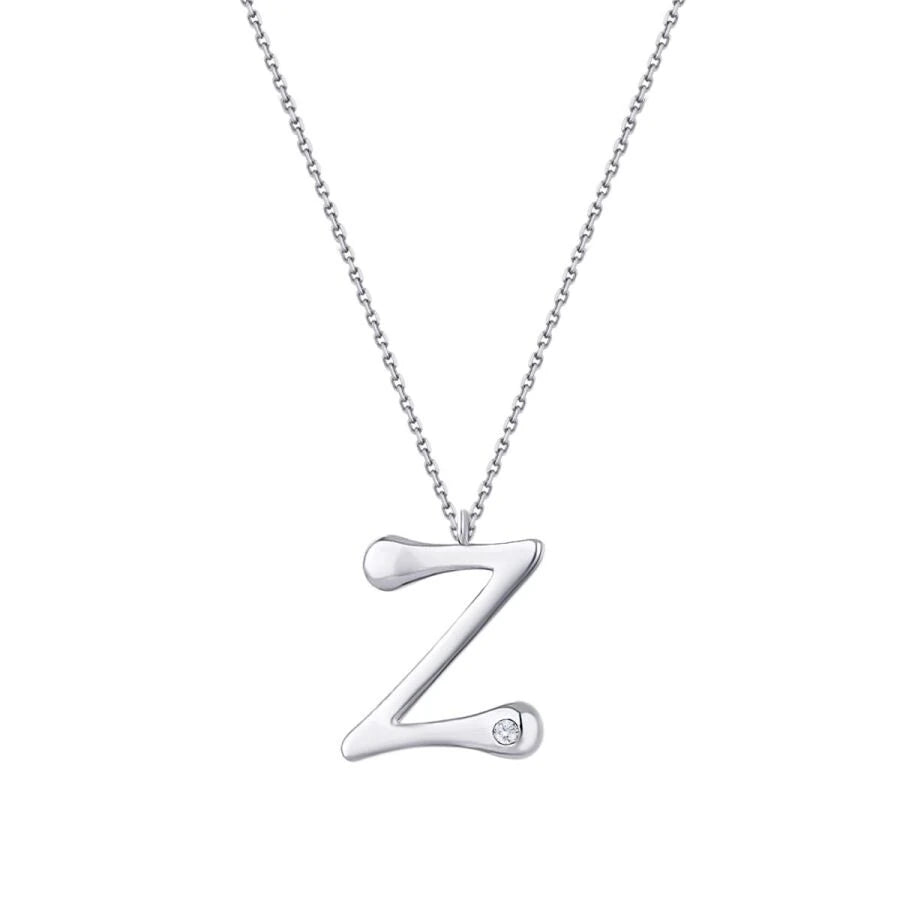 0.02 ct. Diamant Z-Buchstabe Halskette