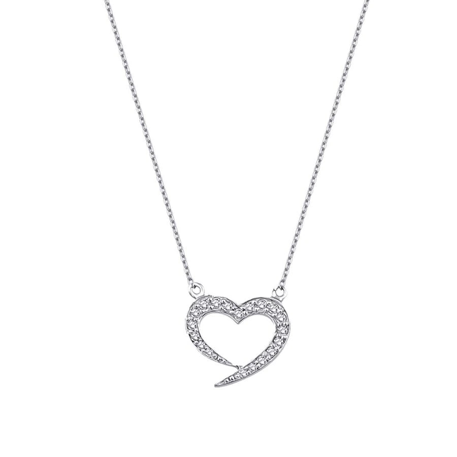 0.21 ct. Diamant Herz Halskette