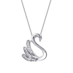 0.08 ct. Diamant Schwan Halskette