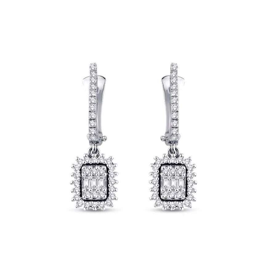 0.57 ct. Diamant Baguette Ohrringe