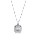 0.16 ct. Diamant Baguette Stein Halskette