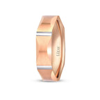 Roségold Gestreifter Ehering