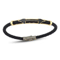 Gold Herren Armband mit schwarzem Stein