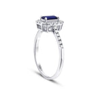 0.69 ct. Diamant Saphir Ring