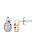 0.23 ct. Diamant Baguette Tropfen Ohrringe