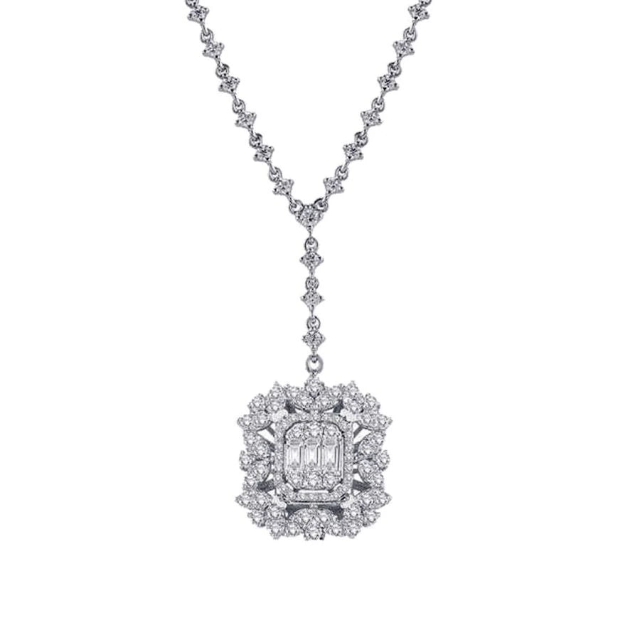 1.26 ct. Diamant Baguette Halskette