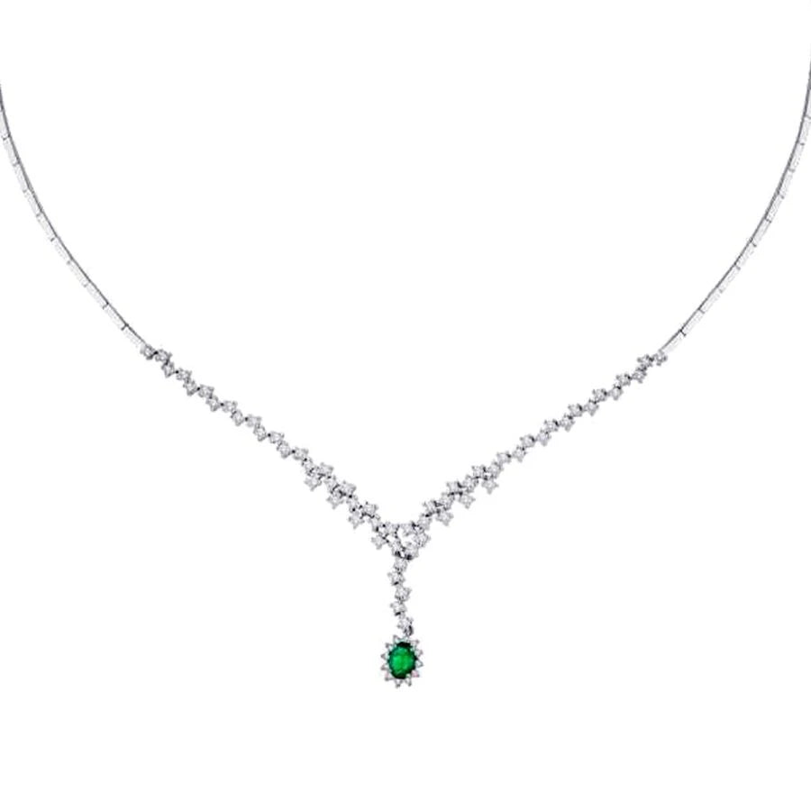 1.83 ct. Diamant Smaragd Halskette