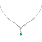1.83 ct. Diamant Smaragd Halskette