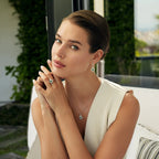 0.84 ct. Diamant Smaragd Halskette