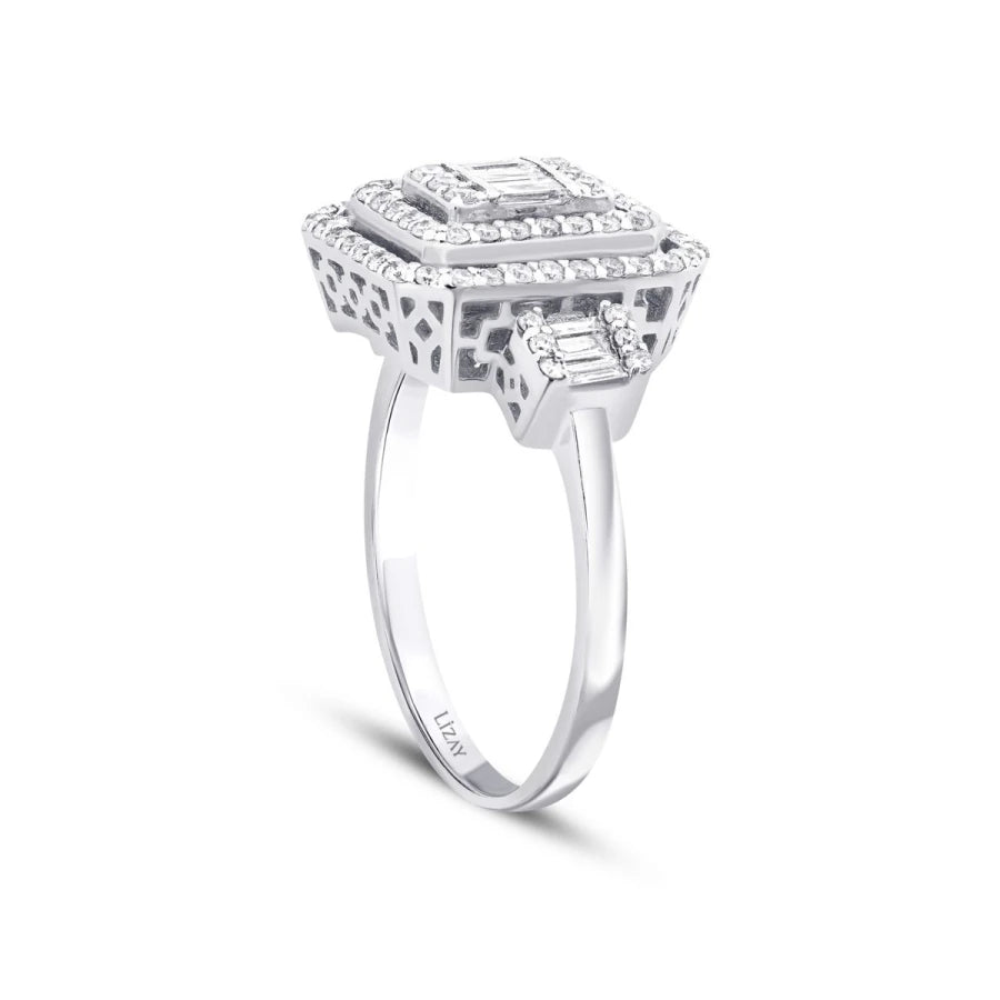 0.77 ct. Diamant Baguette Ring