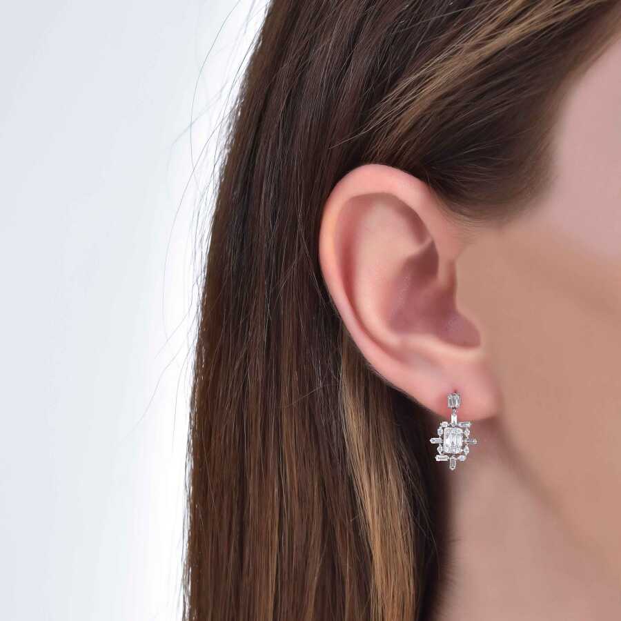 0.57 ct. Diamant Baguette Ohrringe