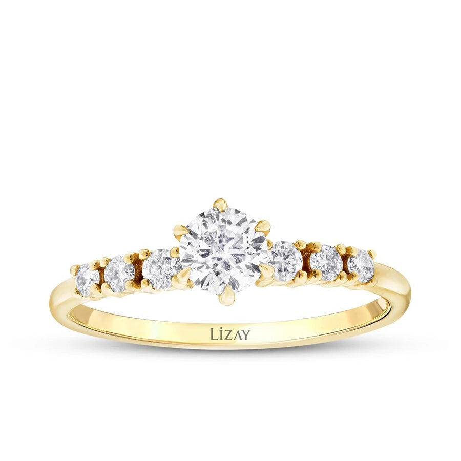 0.60 ct. Diamant Lotus Solitär Verlobungsring