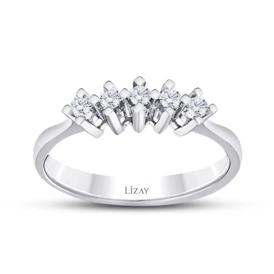 0.15 ct. Diamant Fünf-Stein Ring