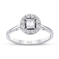 0.17 ct. Diamant Baguette Ring