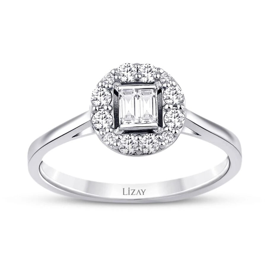0.17 ct. Diamant Baguette Ring
