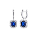 7.02 ct. Diamant Saphir Ohrringe