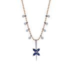 0.59 ct. Diamant Saphir Halskette