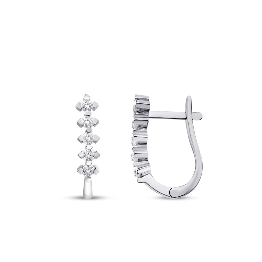 0.34 ct. Diamant Fünf-Stein Ohrringe