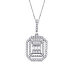 0.42 ct. Diamant Baguette Halskette