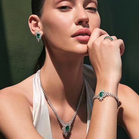 5.00 ct. Diamant Smaragd Ohrringe