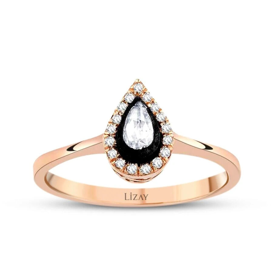 0.21 ct. Diamant Tropfen Ring