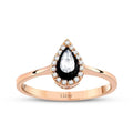 0.21 ct. Diamant Tropfen Ring