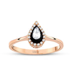 0.21 ct. Diamant Tropfen Ring