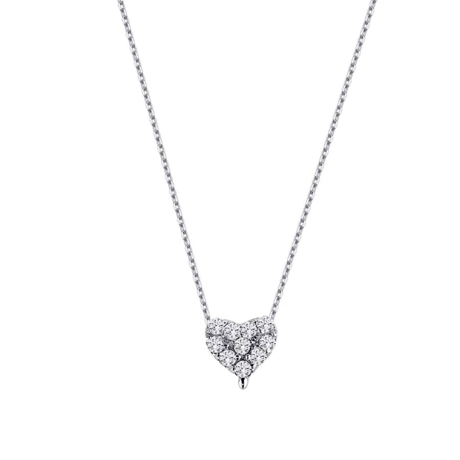 0.09 ct. Diamant Herz Halskette
