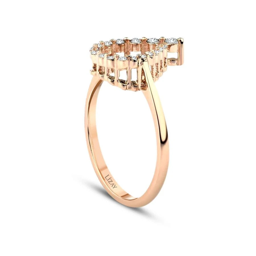 0.19 ct. Diamant Roségold Trend Ring