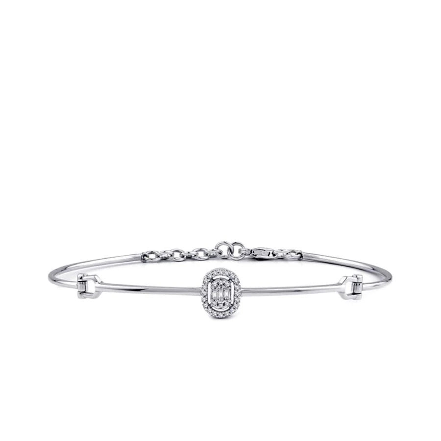 0.15 ct. Diamant Baguette Armreif