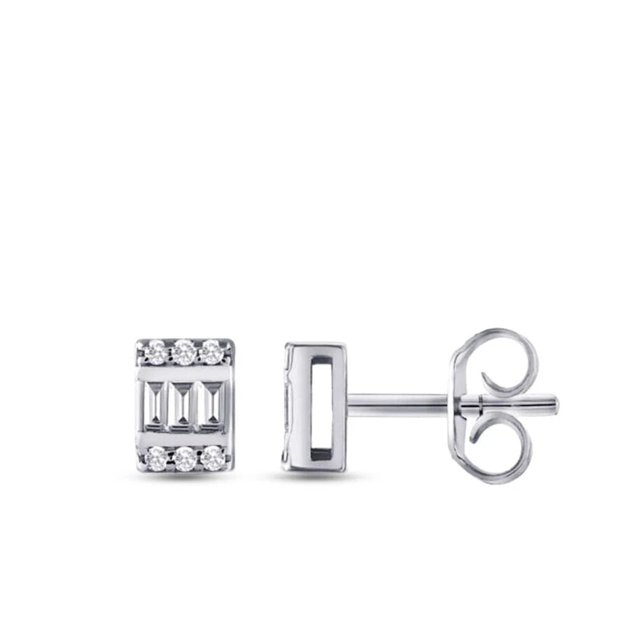 0.15 ct. Diamant Baguette Ohrringe