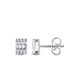 0.15 ct. Diamant Baguette Ohrringe