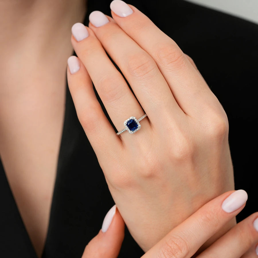 1.07 ct. Diamant Saphir Ring