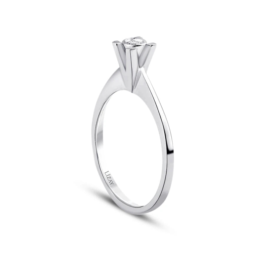 0.04 ct. Diamant Rund Solitär Verlobungsring
