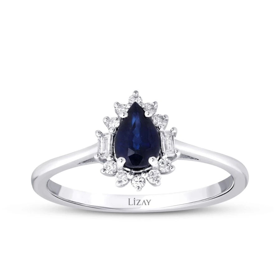 0.59 ct. Diamant Saphir Ring