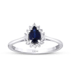 0.59 ct. Diamant Saphir Ring